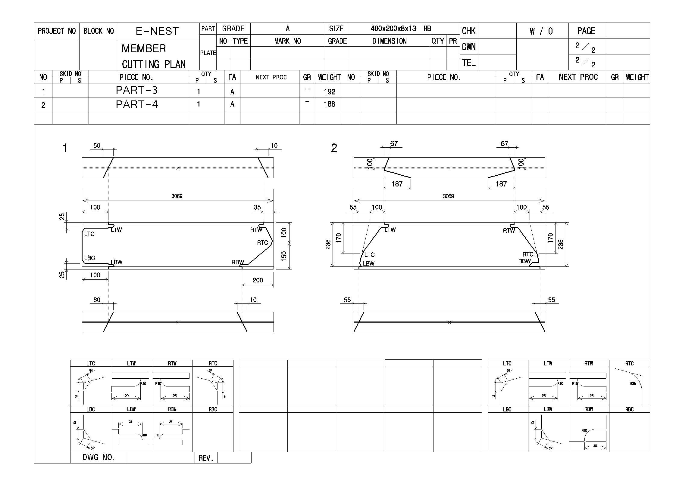 Member Cutting Plan