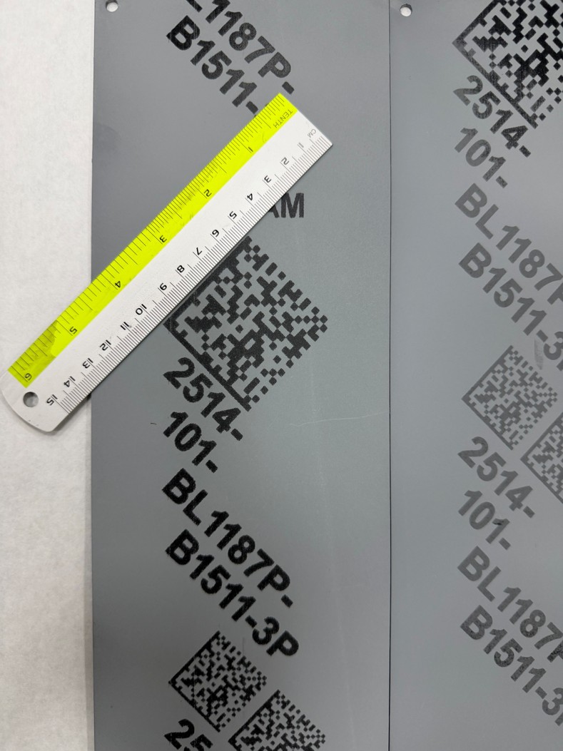 鋼材小部材QR&2D Matrixコード自動マーキング